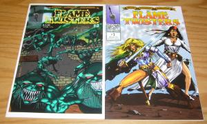 Flame Twisters #1-2 VF/NM complete series - sword & sorcery bad girl comics set