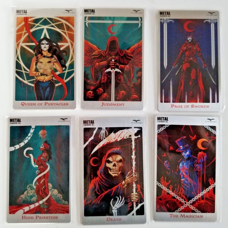 Set of 6 Grimm Fairy Tales Tarot Metal Cards XL Zenescope GFT Preitano