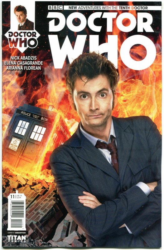 DOCTOR WHO #11 B, NM-, 10th, Tardis, 2014, Titan, 1st, more DW in store, Sci-fi