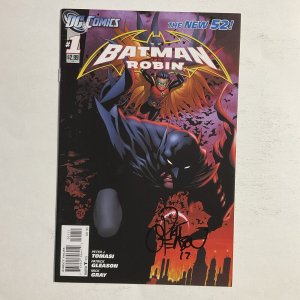 Batman And Robin 1 New 52 Signed by Pat Gleason DC Comics NM near mint