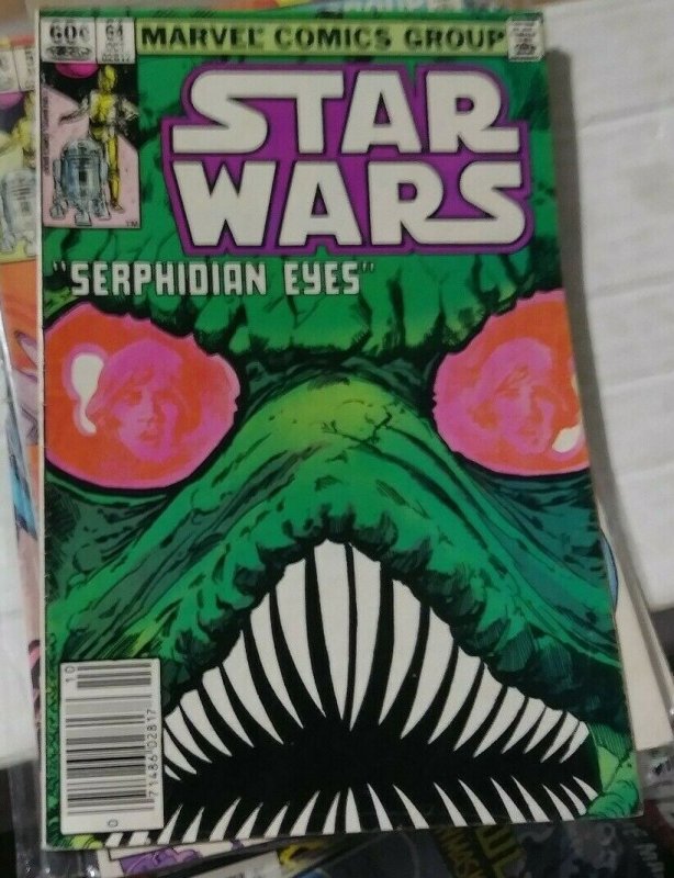 STAR WARS # 64  1982 MARVEL   c3po luke leia jedi r2d2 serphidian eyes