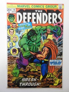 The Defenders #10 (1973) FN Condition! stain bc