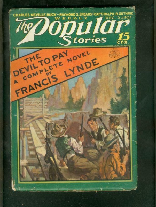 POPULAR STORIES PULP-12/3/27-RAYS SPEARS-FRANCIS LYNDE VG