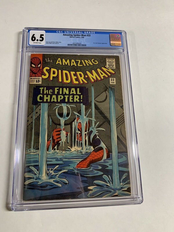 Amazing Spider-man 33 Cgc 6.5 Ow Pages Marvel Silver Age