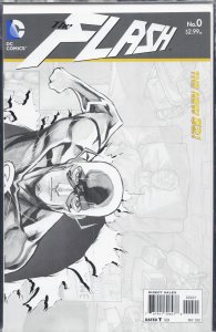 The Flash #0 Francis Manapul Black & White Wraparound Cover (2012) The Flash