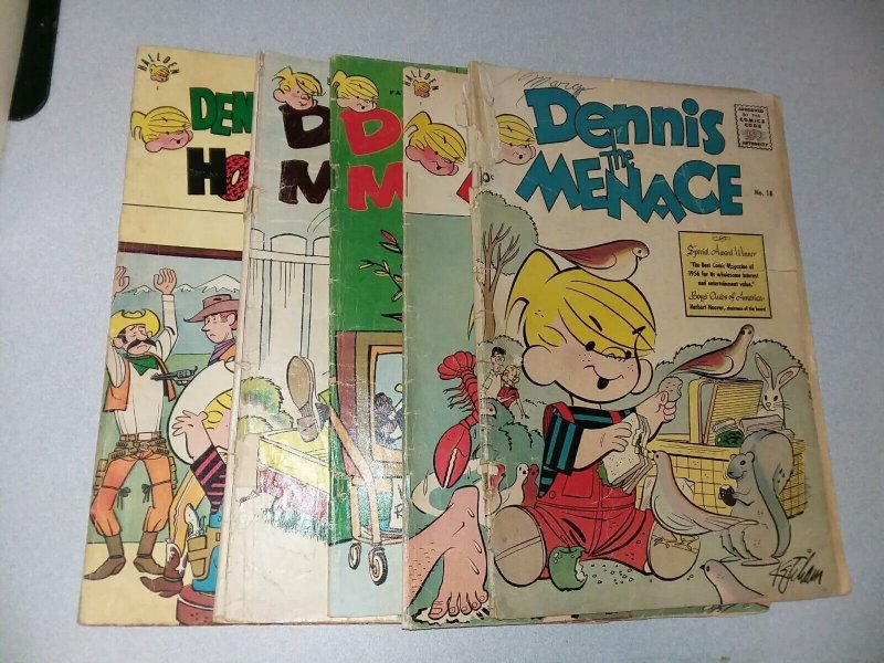 Dennis The Menace 5 issue Silver Bronze Age Comics Lot run collection cartoon