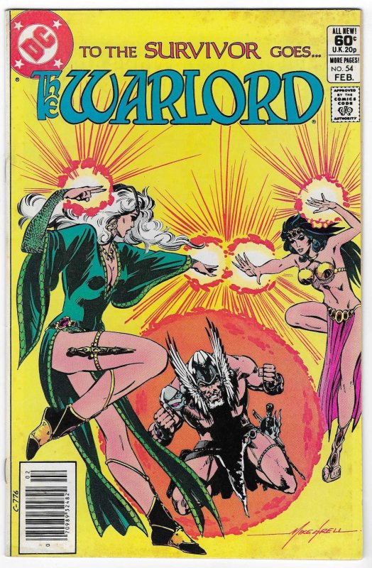 Warlord #54 Newsstand Edition (1982)