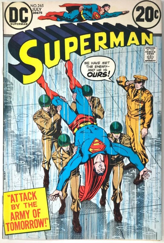 SUPERMAN Comic Issue 265 — Calixto Morgan Edge 1973 DC Universe — VG-Fine Cond