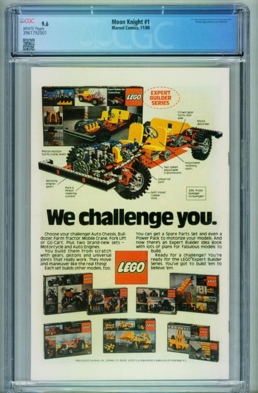 MOON KNIGHT #1 CGC 9.6 // 1st issue // 1988 // MARVEL 3961792001