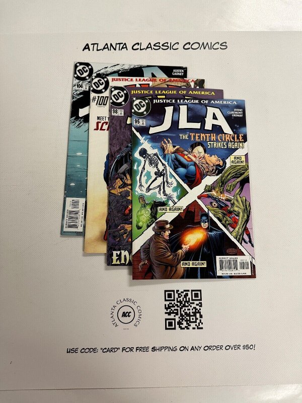 4 Justice League  DC Comic Books # 95 98 100 104 Batman Superman Flash  23 CT3