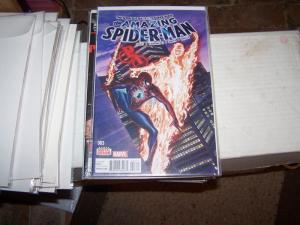 Amazing Spider-Man #  3 2015 Marvel)  alex ross cover   HUMAN TORCH PETER PARKER