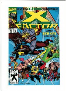 X-Factor #77 NM- 9.2 Marvel Comics 1992 Cannonball vs. Stryfe 