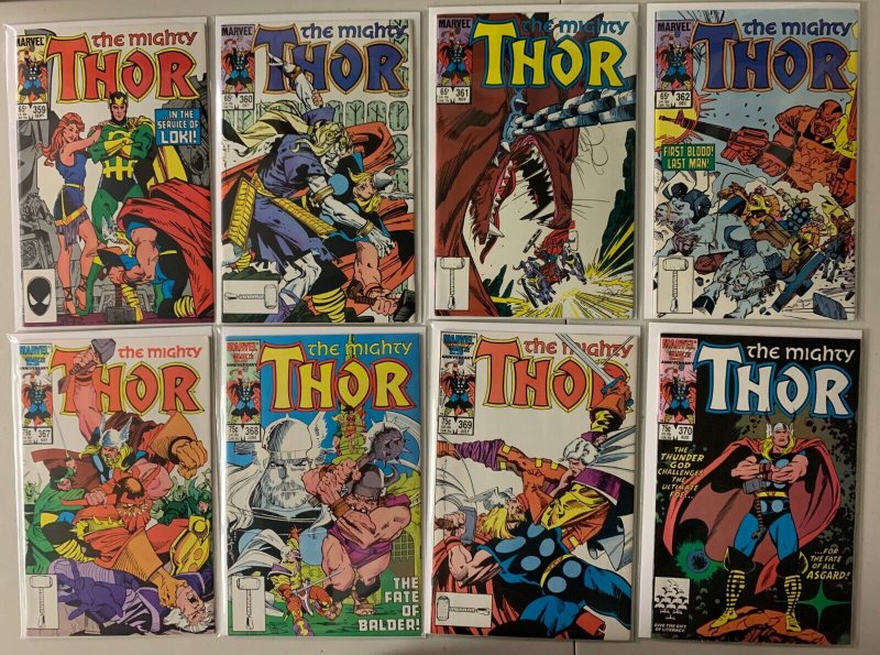 Mighty Thor lot #323-373 Marvel 41 different  books avg 8.0 VF (1982-'86)