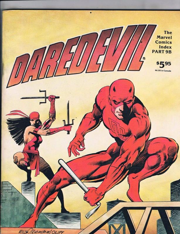 Marvel Comics Index Daredevil Part 9B Frank Miller Elektra Cover Panther J101