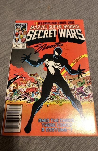 Marvel Super Heroes Secret Wars #8 signed by writer Jim shooter higher grade