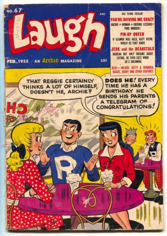 Laugh Comics #67 1955- Archie-Betty-last pre-code issue P/F