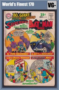 World's Finest 170 (1967) VG- Silver Age DC Comics