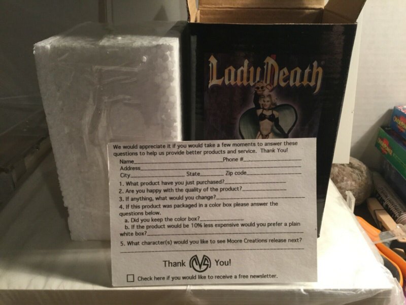 Lady Death 1997 Christmas Ornament. CHAOS COMICS LTD EDITION 1333/3000