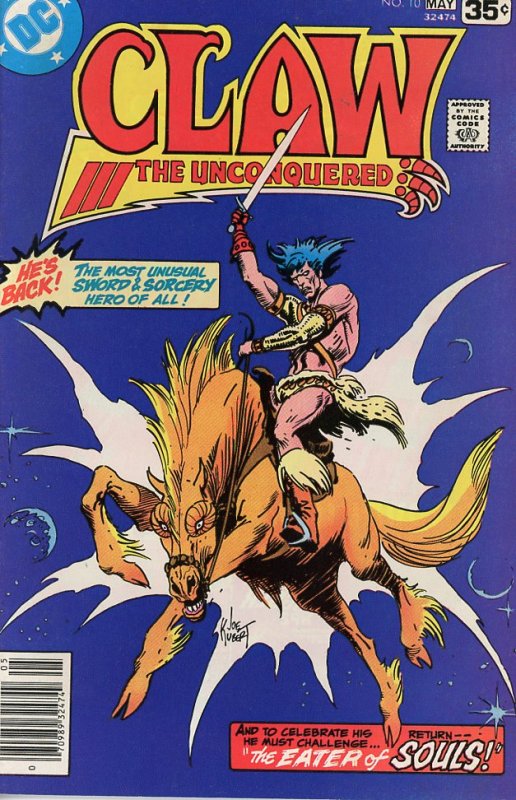 Claw the Unconquered 10  F  1978  Kubert Cover!