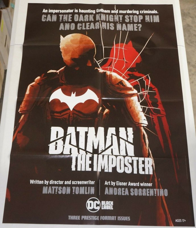 Batman: The Imposter 24 x 36 promotional poster DC Black Label Sorrentino 