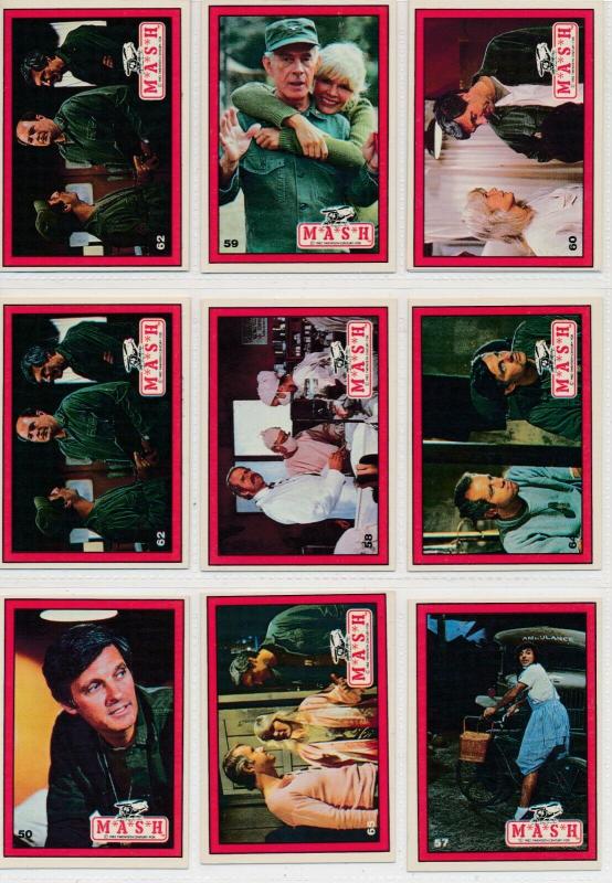 LOT of MASH cards in Sheets, 1982, Tv Show Fox