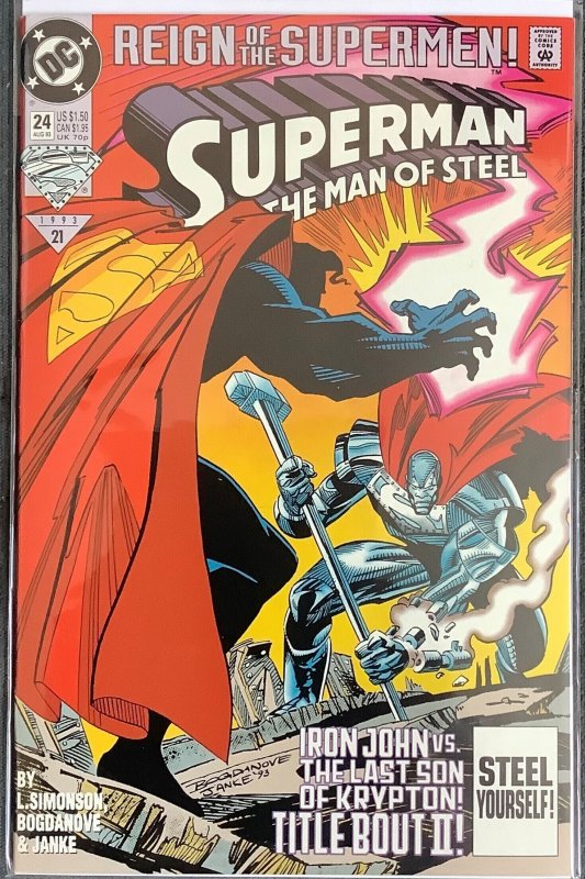 Superman: The Man of Steel #24 Direct Edition (1993, DC) NM+