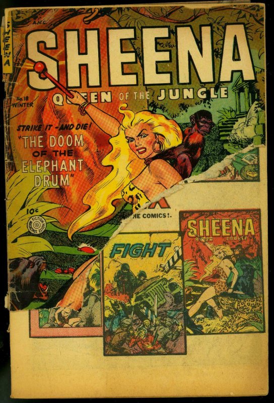 Sheena #18 1952-USED IN POP-Fiction House Jungle Comic FR