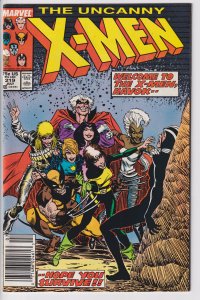 X-MEN #219 NEWSSTAND (Jul 1987) VF 8.0, white.