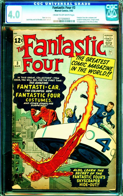 Fantastic Four #3 CGC Graded 4.0 Fantastic Four don Costumes and Establish HQ