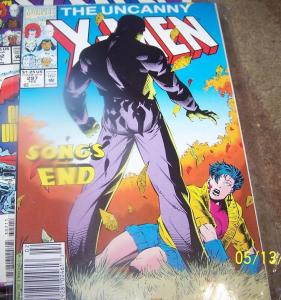 Uncanny X-Men comic # 297 1992, Marvel songs end xavier jubilee