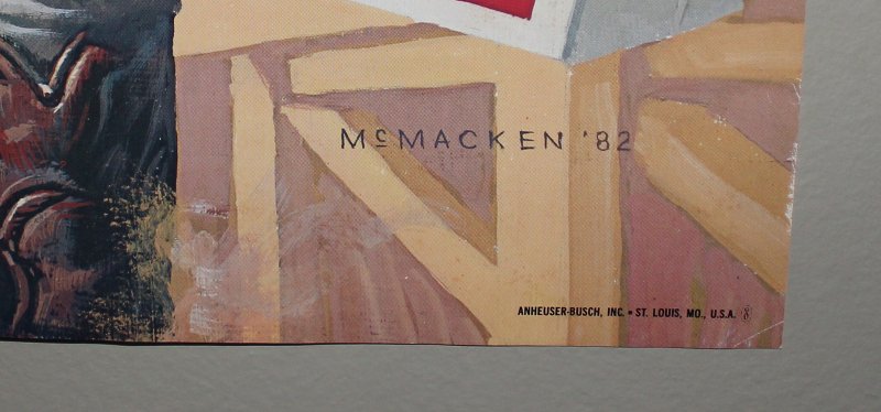 Budweiser Gun Slinger Poster / Dave McMacken Art / 1982