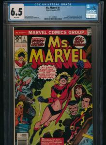 MS. MARVEL #1 CGC 6.5 Graded 1st Carol Danvers as Ms. Marvel Key White Pages