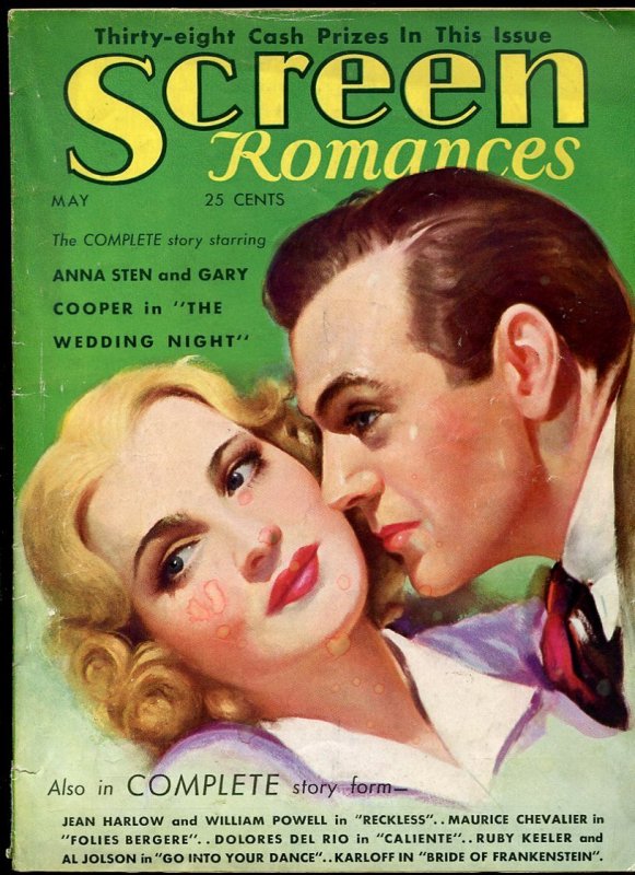 MAG: Screen Romances Magazine May 1935-BORIS KARLOFF-BRIDE OF FRANKENSTEIN UN...