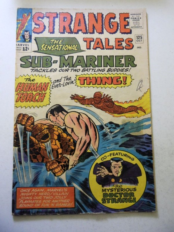 Strange Tales #125 (1964) VG- Condition ink, sticker residue fc