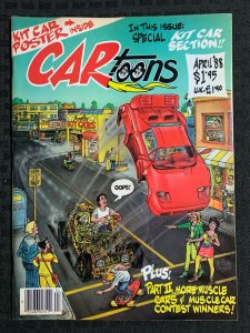 1988 April CARtoons Magazine FN+ 6.5 w/ Kit Car Poster / Fisherman Collection