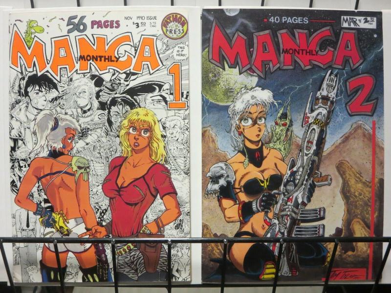 MANGA MONTHLY (1990 FATHOM) 1-2  TIM TYLER's Anthology