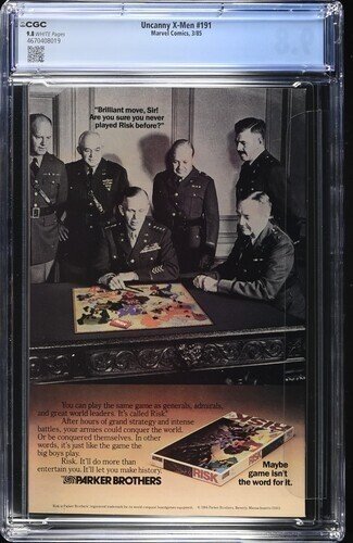 Uncanny  X-Men #191 1985 Marvel Comics CGC 9.8 1st app Nimrod White Pages 019
