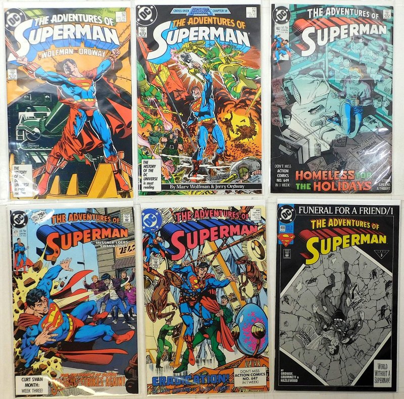 Adventures Superman Lot 6 #425, 426, 462, 471, 460, 498 1987 DC Comics