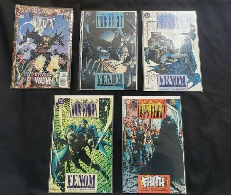 DARK KNIGHT BATMAN 5PC (VF) ANNUAL, CITIZEN WAYNE, VENOM, FAITH 1991-94 