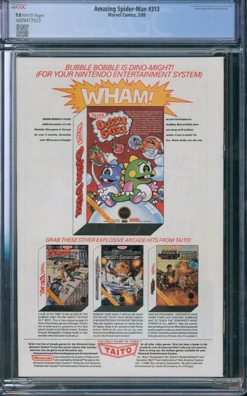 Amazing Spider-Man #313 CGC 9.8 - 1989