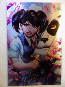 Yuki VS Panda # 1 Kincaid Metal Cover Signed Awesome cover