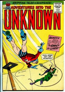 Adventures Into The Unknown #158-ACG-Nemesis-John Buscema-flying saucer-VG