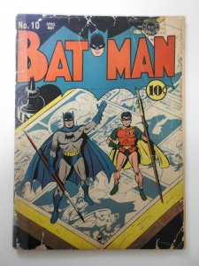 Batman #10 (1942) PR Condition restored see description