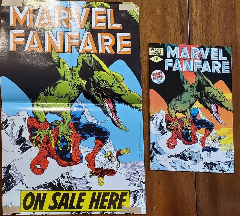 Marvel Fanfare #1 (1982) NM, with publicity poster (G) white pages 