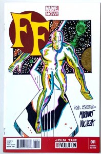 FF #1 BLANK COVER SKETCHED/SIGNED/REMARKED JOE BEATO & MARIANO NICIEZA W/COA NM.