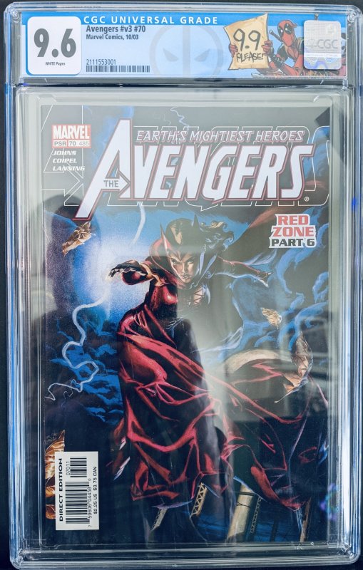 Avengers V3 #70 (2003) CGC 9.6 LOW PRINT/RARE