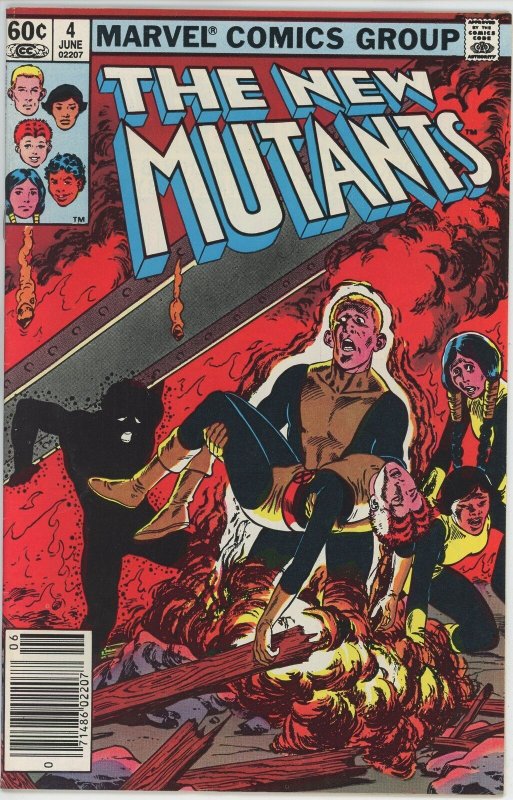 New Mutants #4 (1983) - 7.0 FN/VF *Who's Scaring Stevie* Newsstand 