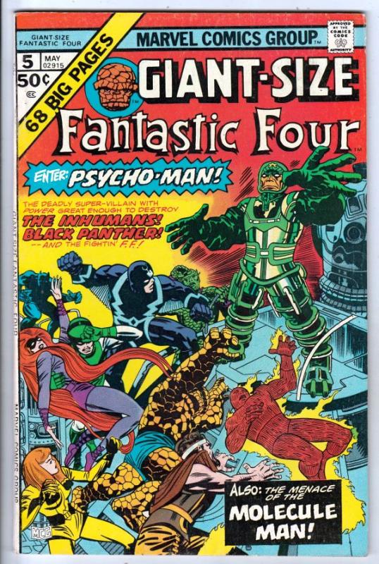 Giant-Size Fantastic Four #5 (May-75) FN/VF+ High-Grade Fantastic Four, Mr. F...