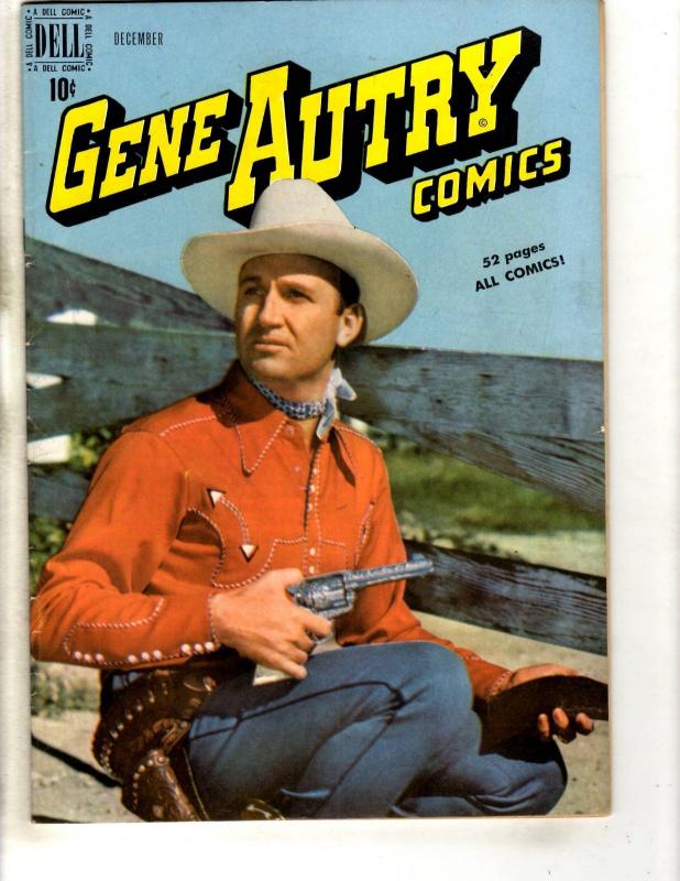 Gene Autry Comics # 34 VF- Dell Golden Age Comic Book Western Photo CV 1949 JL18