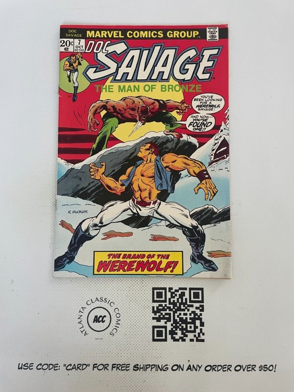 Doc Savage # 7 VF- Marvel Comic Book Man Of Bronze Buckler Cover Art 4 J224